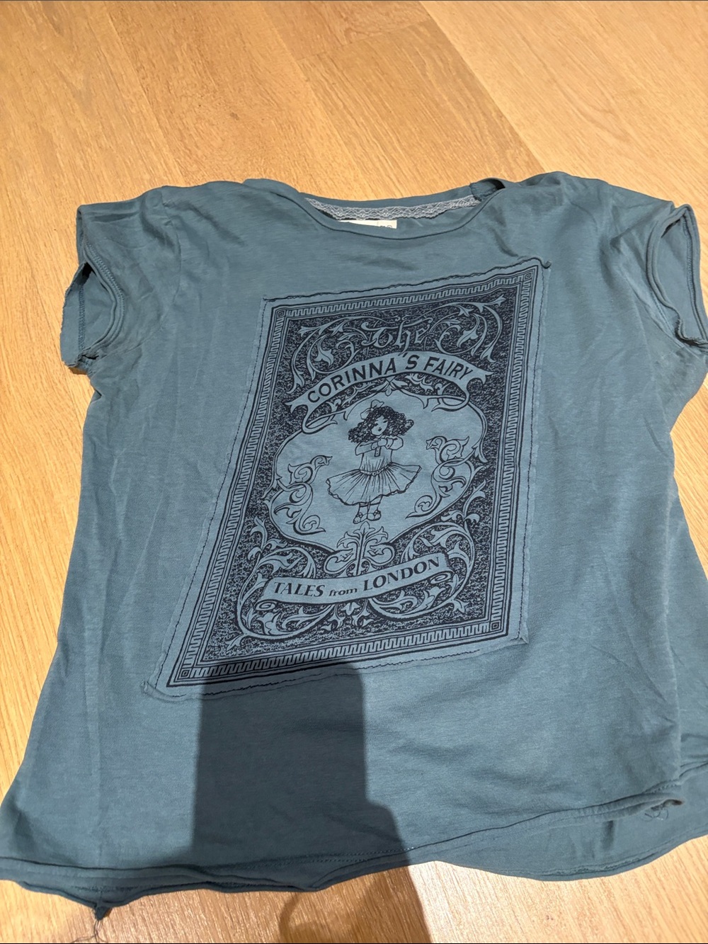 Dusty Blue Graphic Fairy Tee